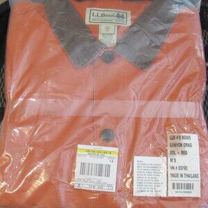 L.L. Bean Adirondak Barn Coat Men's XXL Canyon Orange NEW 2007 Flannel Lined NWT